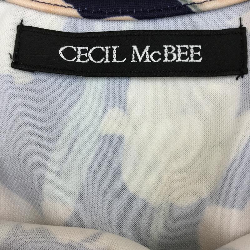 セシルマクビー CECIL McBEE トップス トップス ノースリーブ M 花柄 紺 / ネイビー / レディース USED 古着 中古 10034663