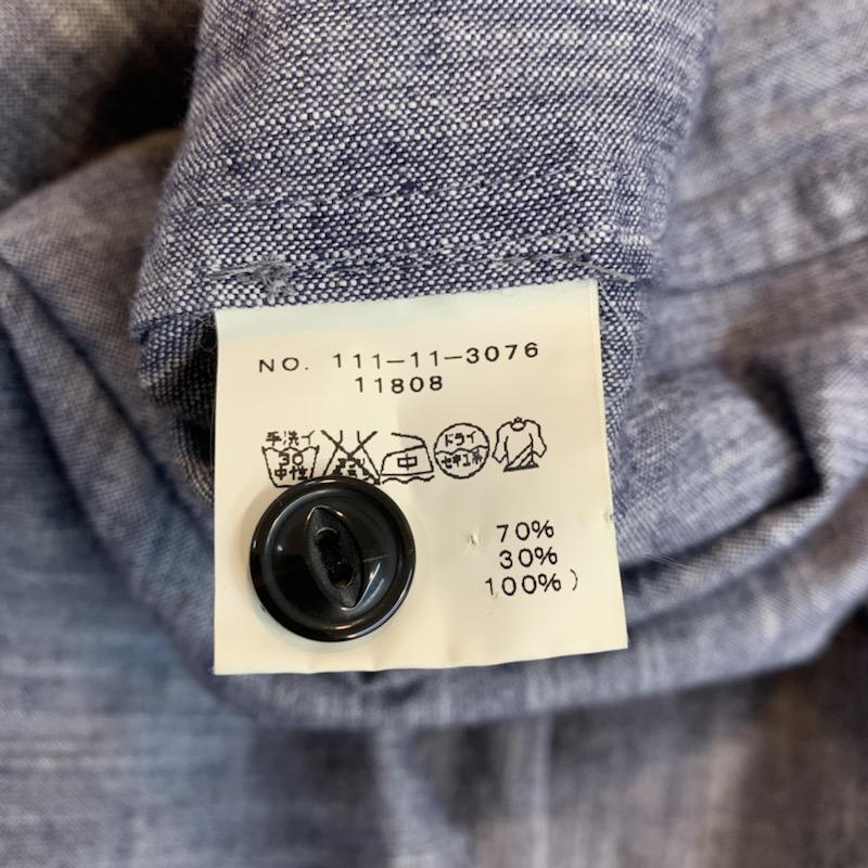 シップス SHIPS シャツ、ブラウス 七分袖 M 無地 紺 / ネイビー / メンズ USED 古着 中古 10034672