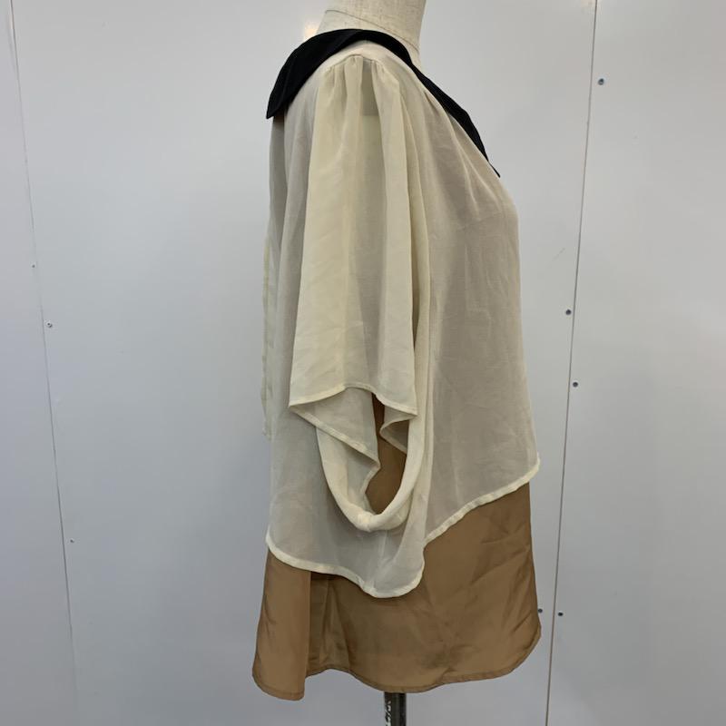 ヘザー Heather シャツ、ブラウス 半袖 FREE 無地 茶 / ブラウン / レディース USED 古着 中古 10034698