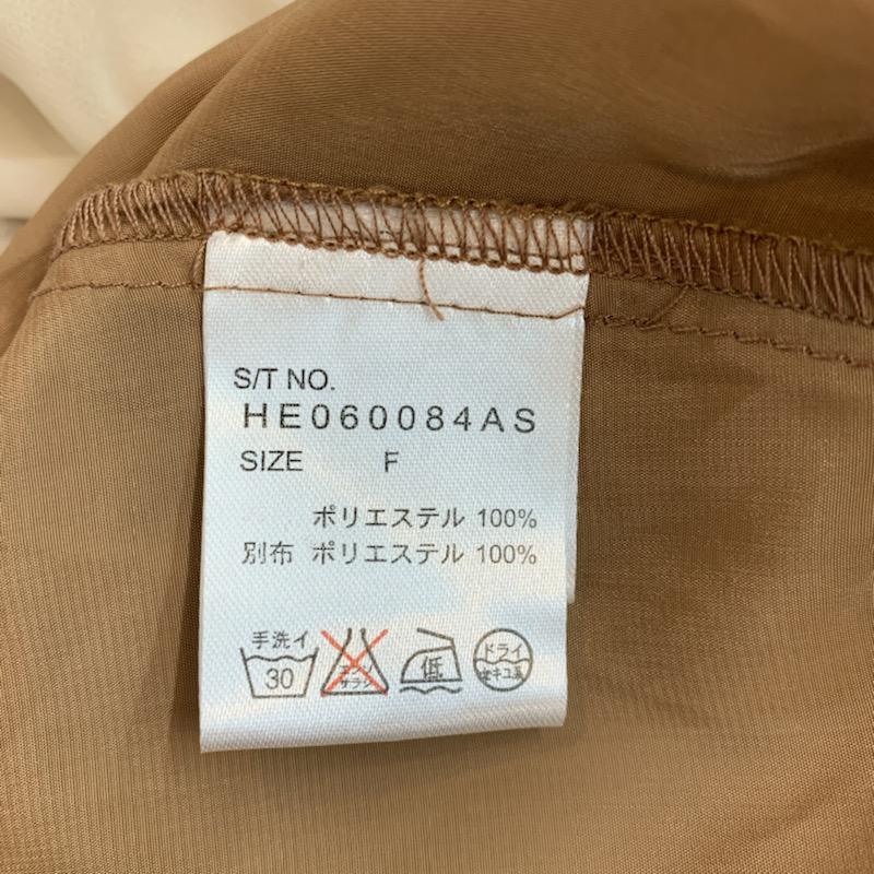 ヘザー Heather シャツ、ブラウス 半袖 FREE 無地 茶 / ブラウン / レディース USED 古着 中古 10034698