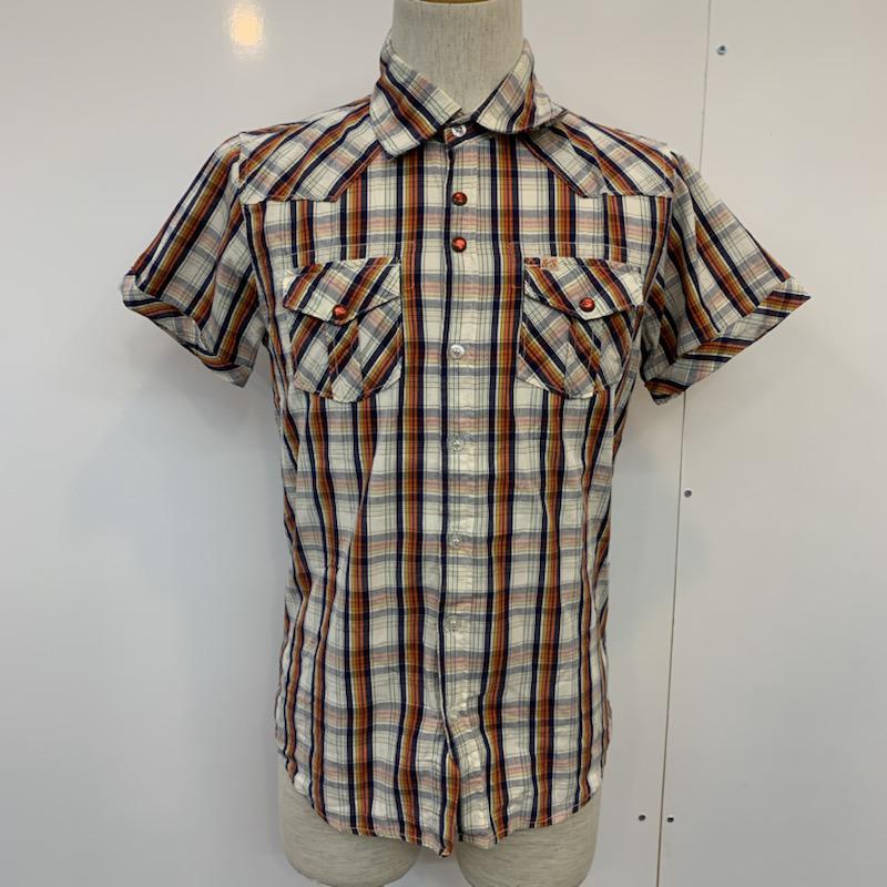 スコッチアンドソーダ SCOTCH&SODA シャツ、ブラウス 半袖 カジュアルシャツ チェック ロゴ S チェック X ロゴ、文字 マルチカラー / マルチカラー / メンズ USED 古着 中古 10034742