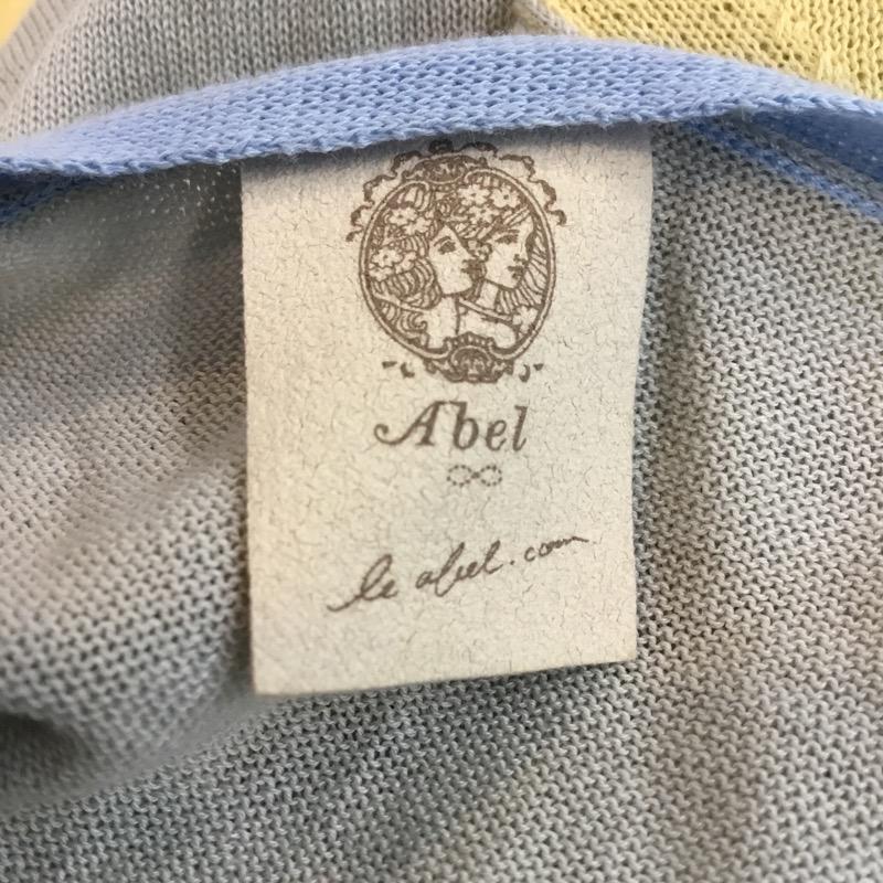 アベル abel カーディガン 長袖 無地 FREE 無地 灰 / グレー / X 黄 / イエロー / X 水色 / ライトブルー / レディース USED 古着 中古 10034767