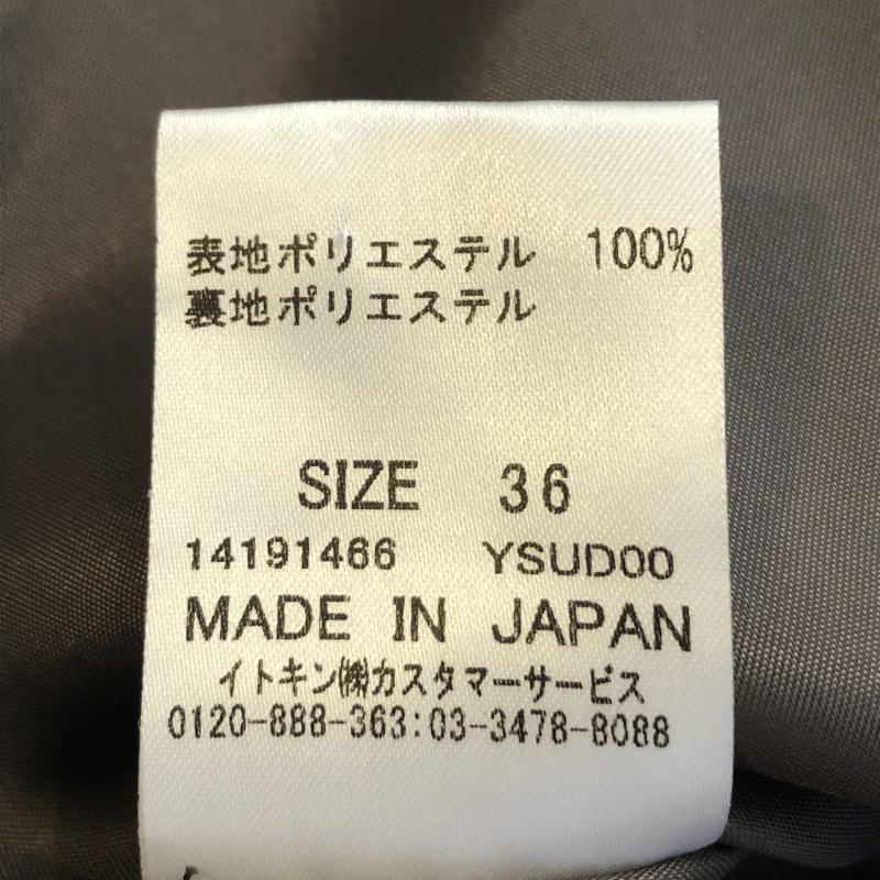 エル ELLE スカート ひざ丈スカート バックタックデザインスカート 36 無地 X 茶 / ブラウン / レディース USED 古着 中古 10034810