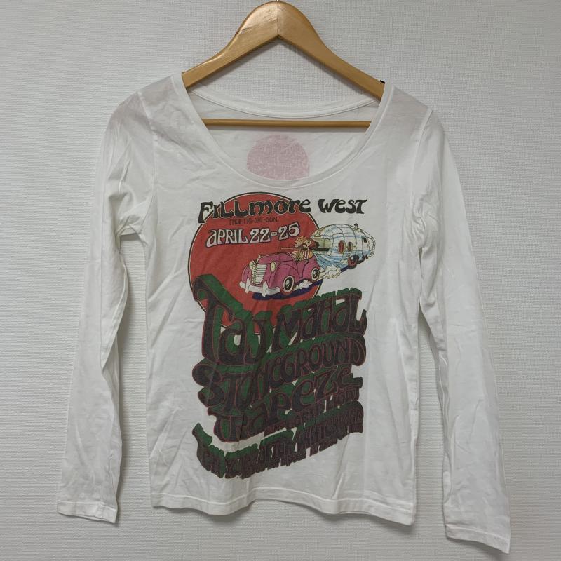 ダルク DALUC Tシャツ 長袖 M 無地 X プリント 白 / ホワイト / レディース USED 古着 中古 10034883