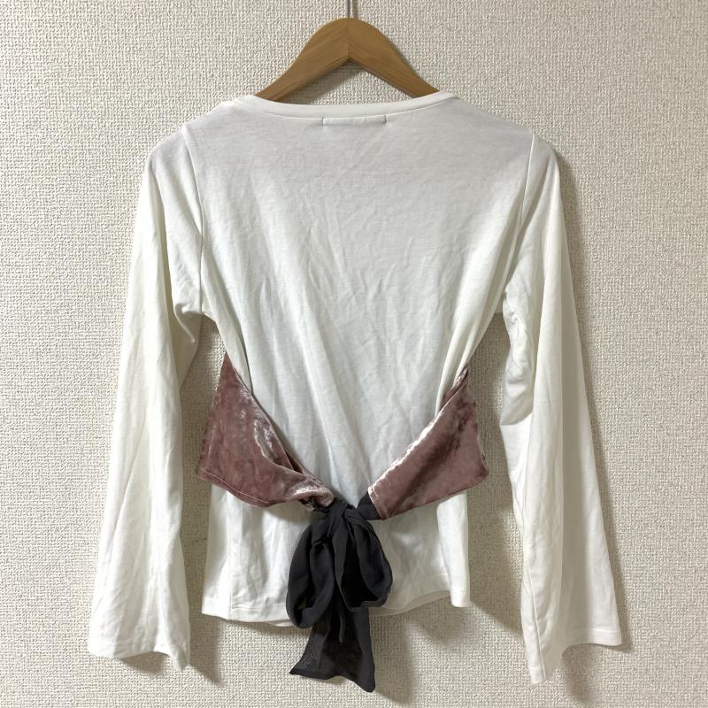 ヘザー Heather カットソー 長袖 FREE 無地 白 / ホワイト / X 桃 / ピンク / X 灰 / グレー /  レディース USED 古着 中古 10034966