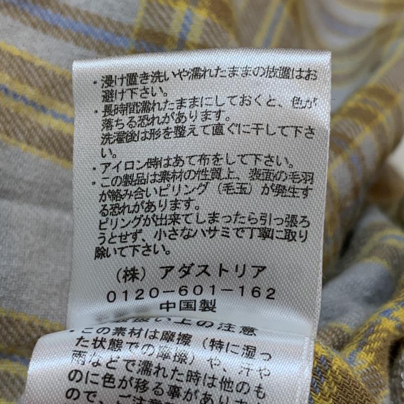 ヘザー Heather シャツ、ブラウス 長袖 FREE チェック 灰 / グレー / X 黄 / イエロー / X ベージュ / ベージュ / X 青 / ブルー / レディース USED 古着 中古 10034972