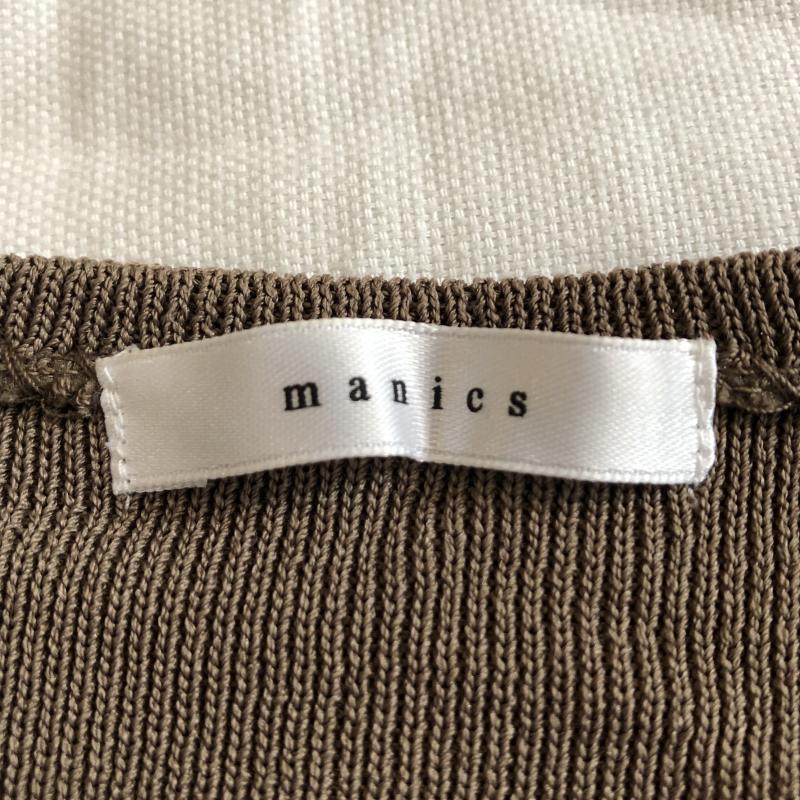 マニックス MANICS ニット、セーター 長袖 ドレープデザインニット 無地 カーキ / カーキ / レディース USED 古着 中古 10035051