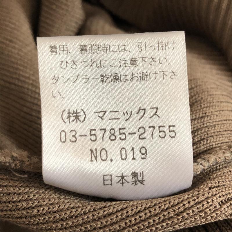 マニックス MANICS ニット、セーター 長袖 ドレープデザインニット 無地 カーキ / カーキ / レディース USED 古着 中古 10035051