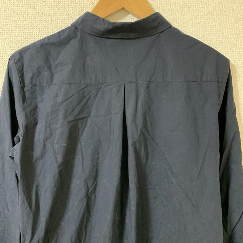 ブラックバイマウジー BLACK BY MOUSSY ワンピース ひざ丈スカート シャツワンピース 2 無地 紺 / ネイビー / レディース USED 古着 中古 10035086