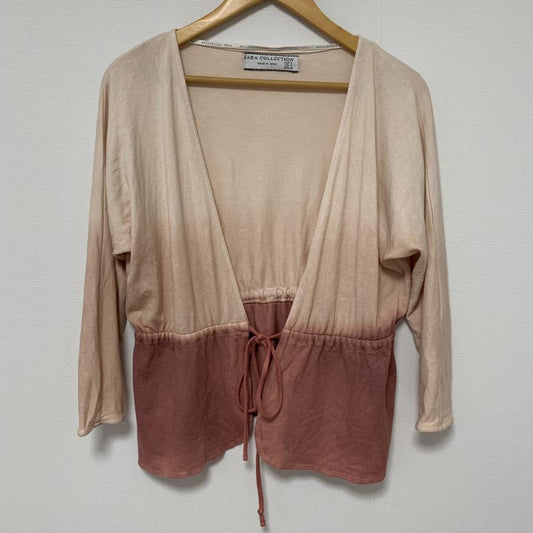 ザラコレクション ZARA COLLECTION カットソー 長袖 グラデーション 前開きカットソー カーディガン S グラデーション X 無地 桃 / ピンク /  レディース USED 古着 中古 10035160