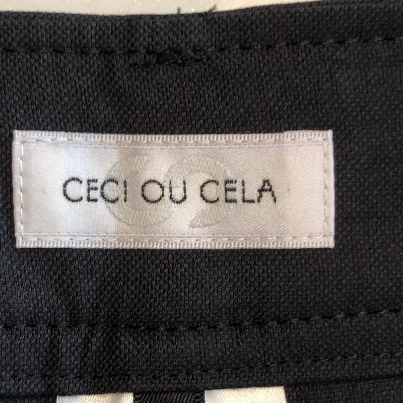 セシオセラ CECI OU CELA パンツ スラックス クロップドパンツ 36 無地 黒 / ブラック / レディース USED 古着 中古 10035191