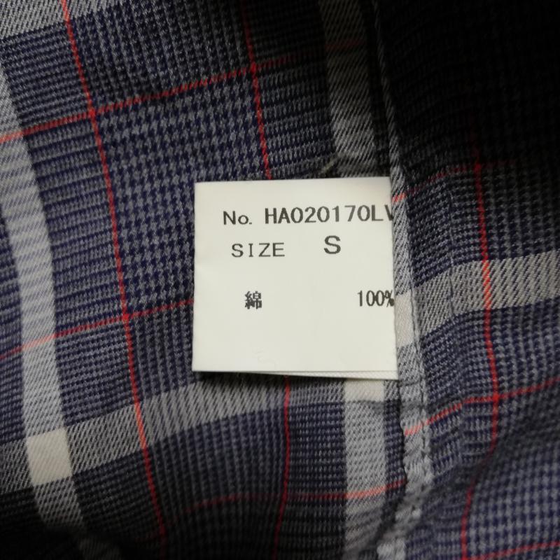 ハレ HARE シャツ、ブラウス 長袖 S チェック 紺 / ネイビー / メンズ USED 古着 中古 10035255