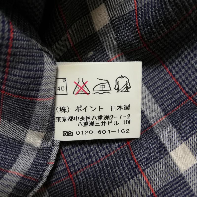 ハレ HARE シャツ、ブラウス 長袖 S チェック 紺 / ネイビー / メンズ USED 古着 中古 10035255