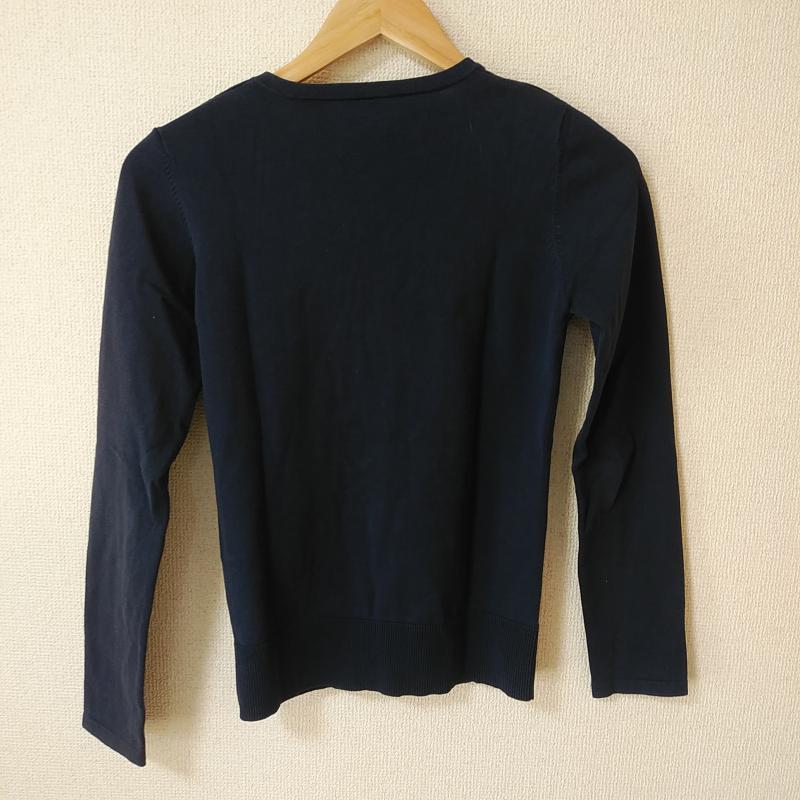 ビッキークチュール VICKYCOUTURE カーディガン 長袖 2 無地 紺 / ネイビー / レディース USED 古着 中古 10035266
