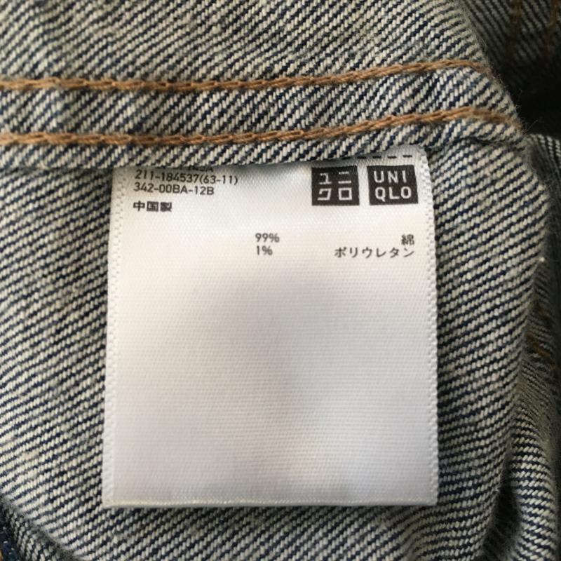 ユニクロ UNIQLO ジャケット、上着 ジャンパー、ブルゾン M 無地 X ダメージ加工 インディゴ / インディゴ / レディース USED 古着 中古 10035272