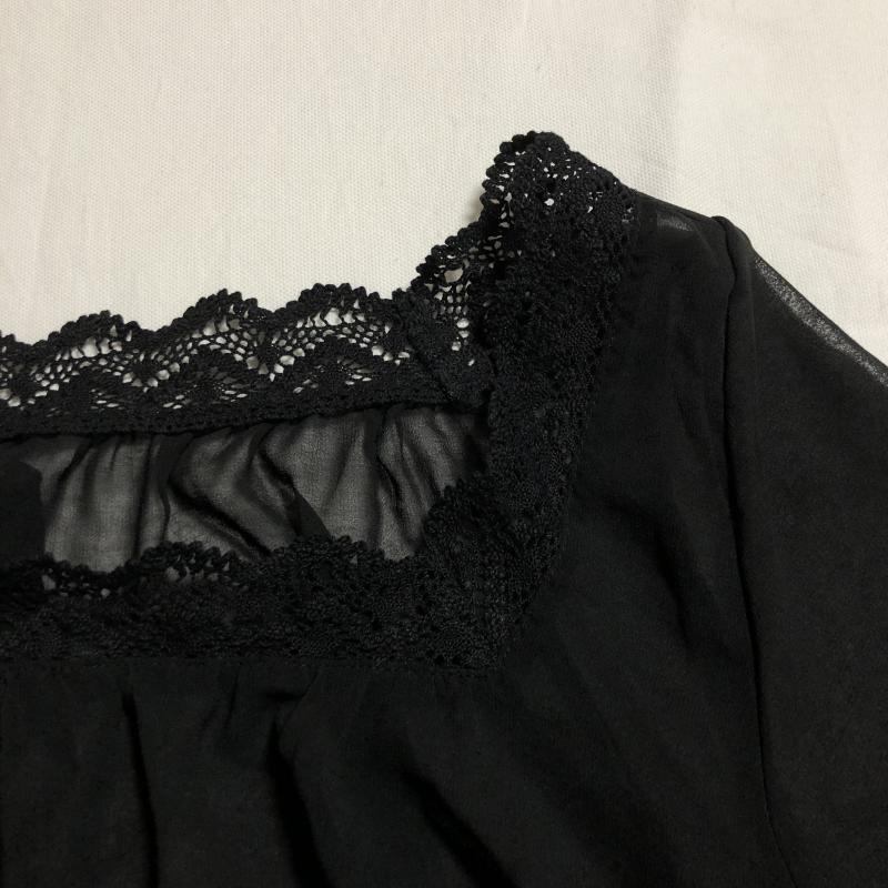 リアナ Riana シャツ、ブラウス 長袖 38 無地 黒 / ブラック / レディース USED 古着 中古 10035319