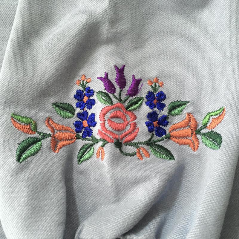 イルマタール ILMATAR カットソー 長袖 M 無地 X 刺繍 X 花柄 青 / ブルー / レディース USED 古着 中古 10035324