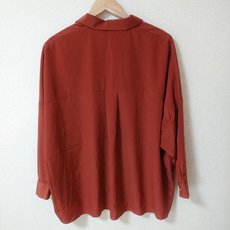 フーア fua シャツ、ブラウス 長袖 無地 橙 / オレンジ / レディース USED 古着 中古 10035384