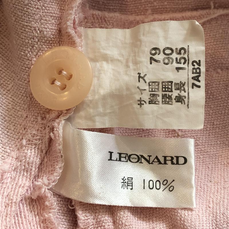 レオナール LEONARD ジャケット、上着 ジャケット、ブレザー シルクジャケット 無地 X ロゴ、文字 X 刺繍 X 花柄 X ワンポイント 桃 / ピンク / レディース USED 古着 中古 10035519