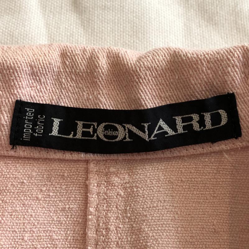 レオナール LEONARD ジャケット、上着 ジャケット、ブレザー シルクジャケット 無地 X ロゴ、文字 X 刺繍 X 花柄 X ワンポイント 桃 / ピンク / レディース USED 古着 中古 10035519