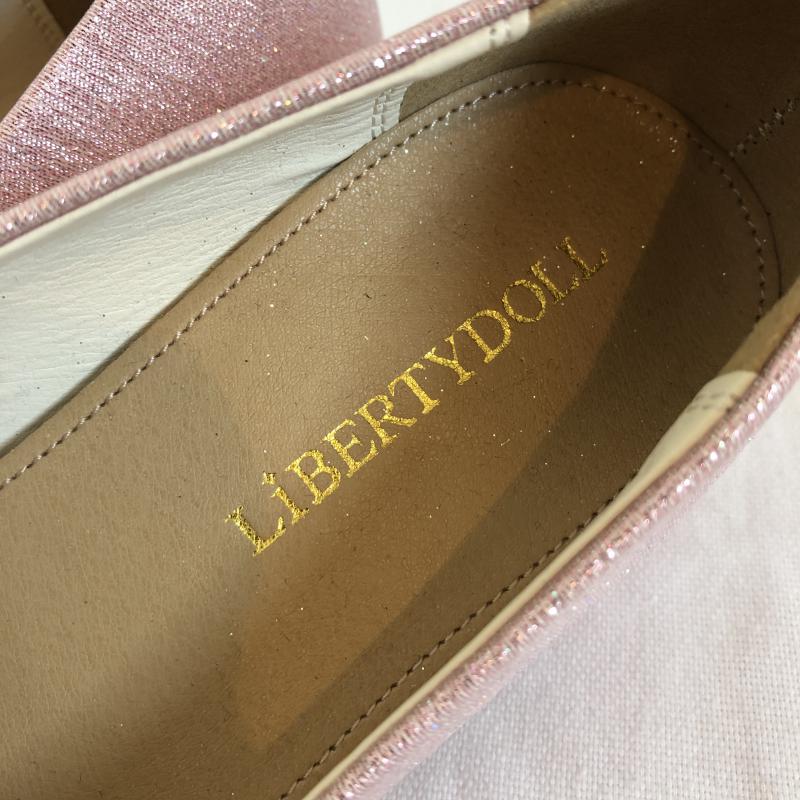 リバティードール LibertyDoll パンプス パンプス ローヒール チャンキー ラメ 無地 X 桃 / ピンク / レディース USED 古着 中古 10035585