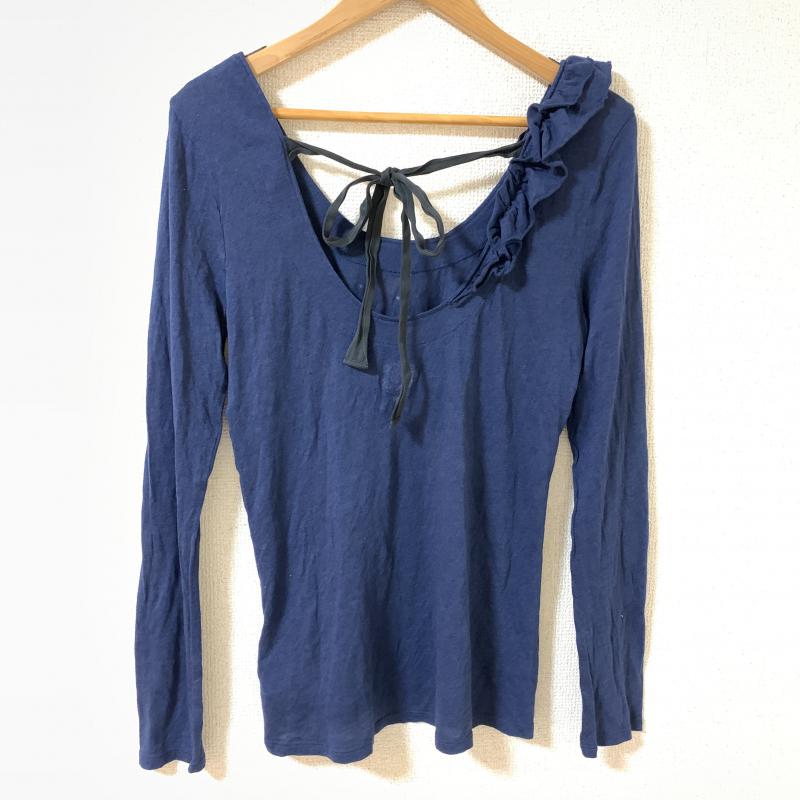 ジューシークチュール JUICY COUTURE カットソー 長袖 M ロゴ、文字 X 花柄 X プリント X 無地 紺 / ネイビー /  レディース USED 古着 中古 10035674