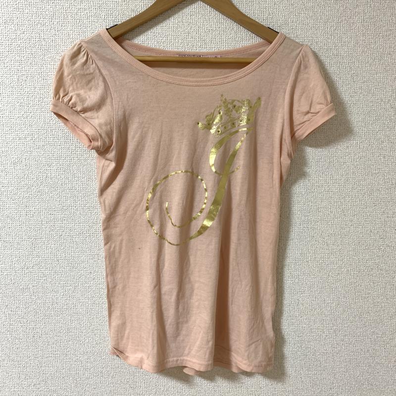 ジューシークチュール JUICY COUTURE Tシャツ 半袖 ロゴ、文字 X プリント X 無地 桃 / ピンク / レディース USED 古着 中古 10035675
