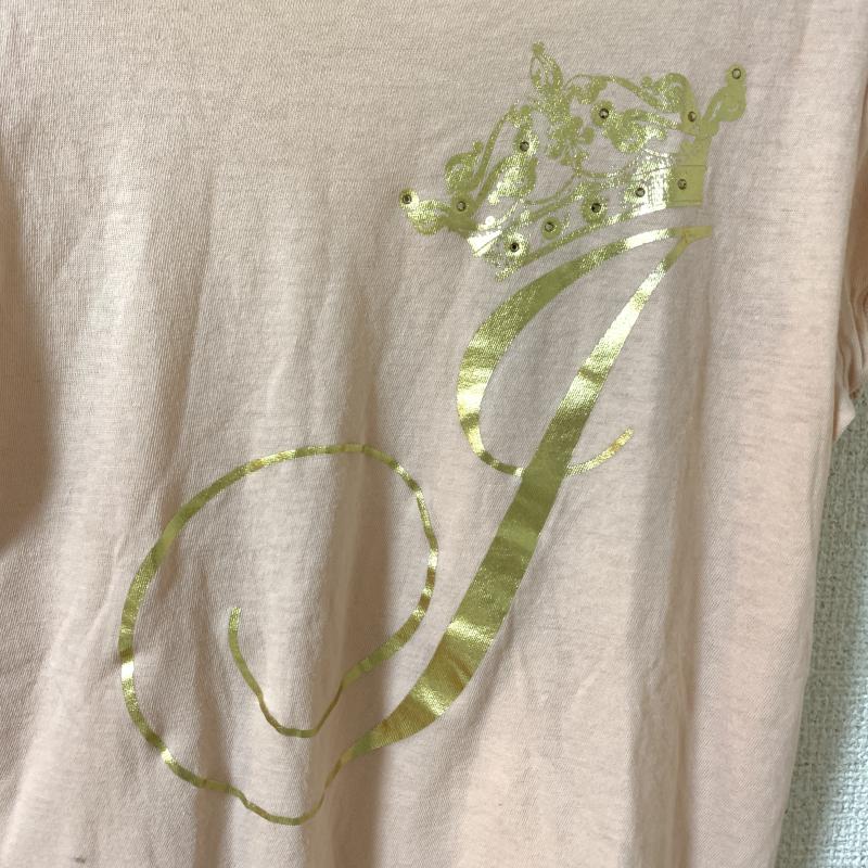 ジューシークチュール JUICY COUTURE Tシャツ 半袖 ロゴ、文字 X プリント X 無地 桃 / ピンク / レディース USED 古着 中古 10035675