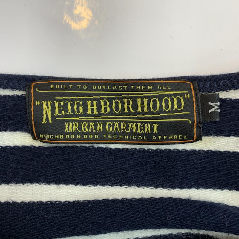 ネイバーフッド NEIGHBORHOOD カットソー 長袖 ロンT ボーダー M ボーダー柄 白 / ホワイト / X 紺 / ネイビー / メンズ USED 古着 中古 10036083