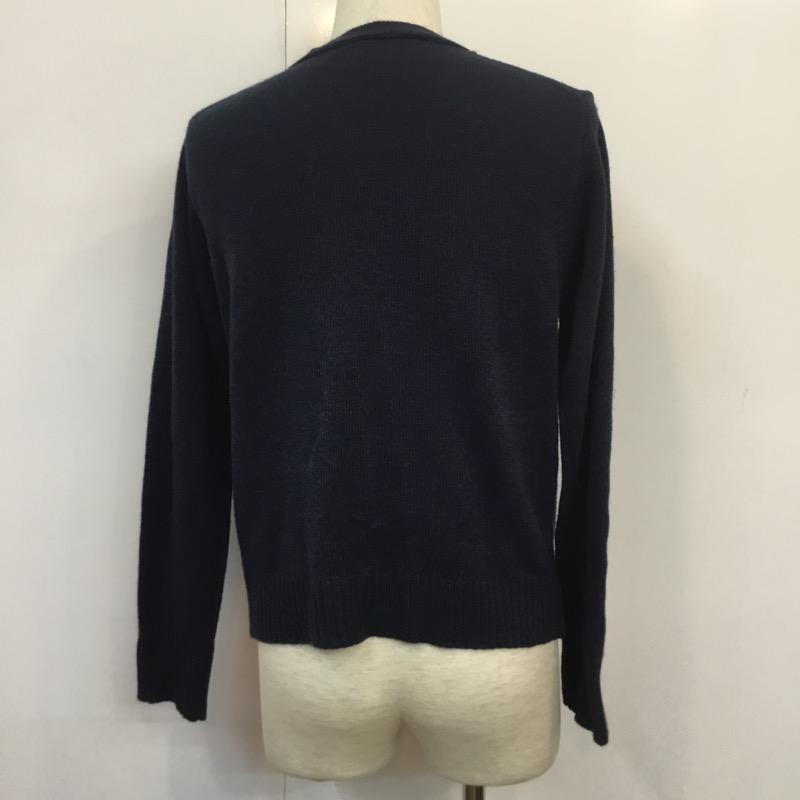 チャオパニック CIAOPANIC カーディガン 長袖 M ワンポイント 紺 / ネイビー / メンズ USED 古着 中古 10036182