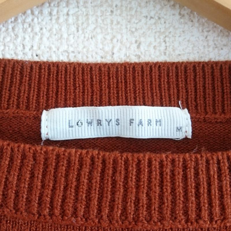 ローリーズファーム LOWRYS FARM ニット、セーター 長袖 M 無地 茶 / ブラウン / レディース USED 古着 中古 10036420