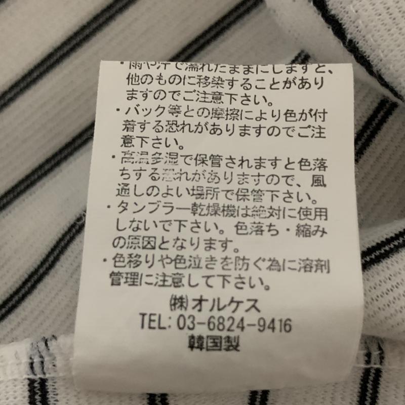 リップサービス LIPSERVICE カットソー 七分袖 ロングカットソー/チュニック 9 ボーダー柄 白 / ホワイト / X 黒 / ブラック / レディース USED 古着 中古 10036441