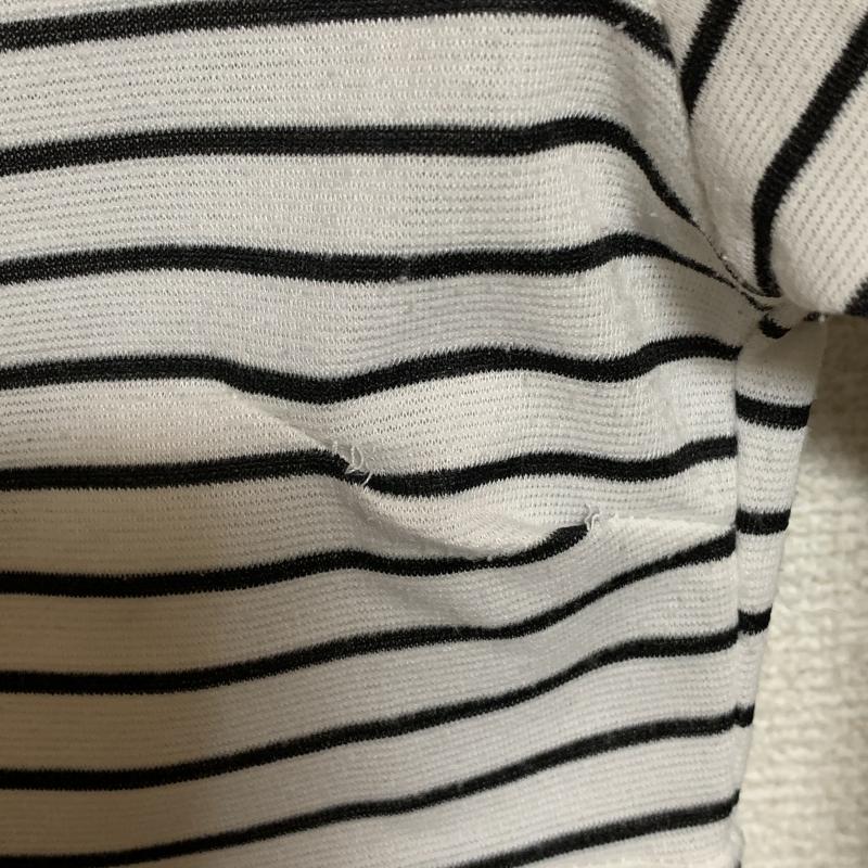 リップサービス LIPSERVICE カットソー 七分袖 ロングカットソー/チュニック 9 ボーダー柄 白 / ホワイト / X 黒 / ブラック / レディース USED 古着 中古 10036441