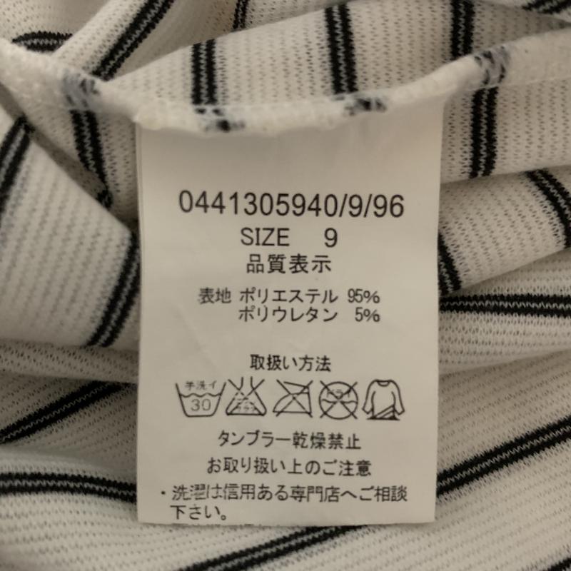 リップサービス LIPSERVICE カットソー 七分袖 ロングカットソー/チュニック 9 ボーダー柄 白 / ホワイト / X 黒 / ブラック / レディース USED 古着 中古 10036441