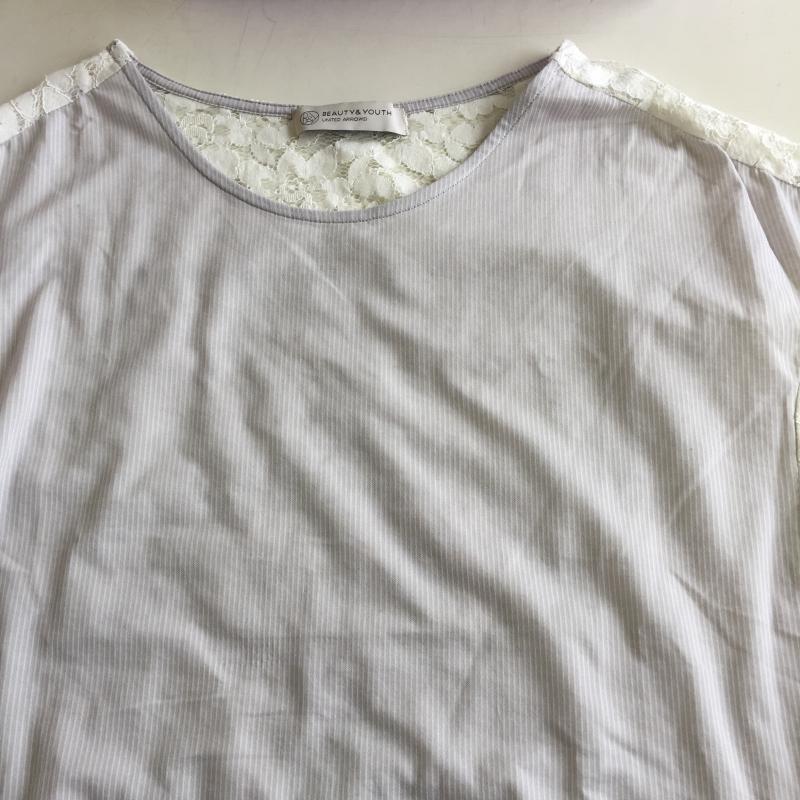 ビューティアンドユースユナイテッドアローズ BEAUTY&YOUTH UNITED ARROWS シャツ、ブラウス 半袖 ストライプ 灰 / グレー / X 白 / ホワイト / レディース USED 古着 中古 10036458
