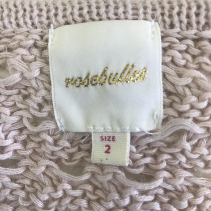 ローズブリット rosebullet ニット、セーター 半袖 2 無地 桃 / ピンク / レディース USED 古着 中古 10036487
