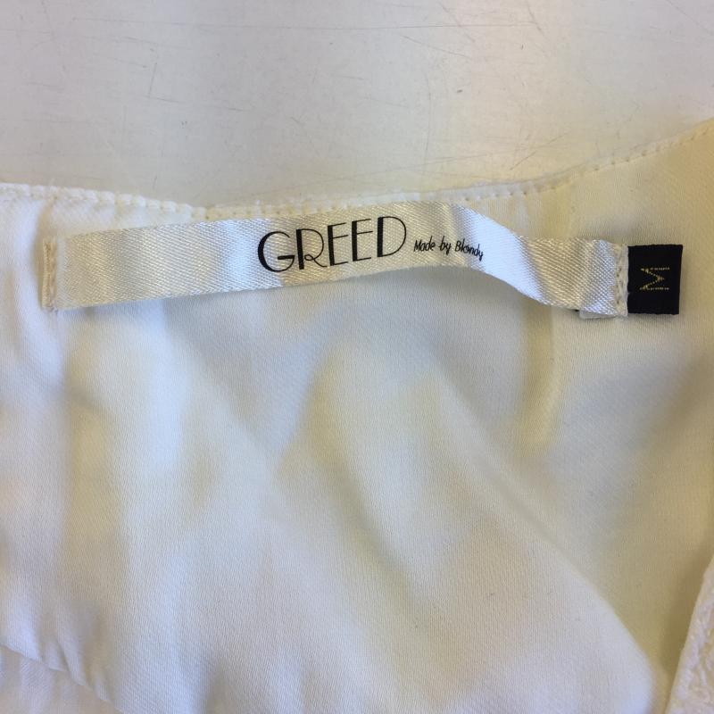 グリード GREED シャツ、ブラウス 七分袖 M 花柄 白 / ホワイト / レディース USED 古着 中古 10036489