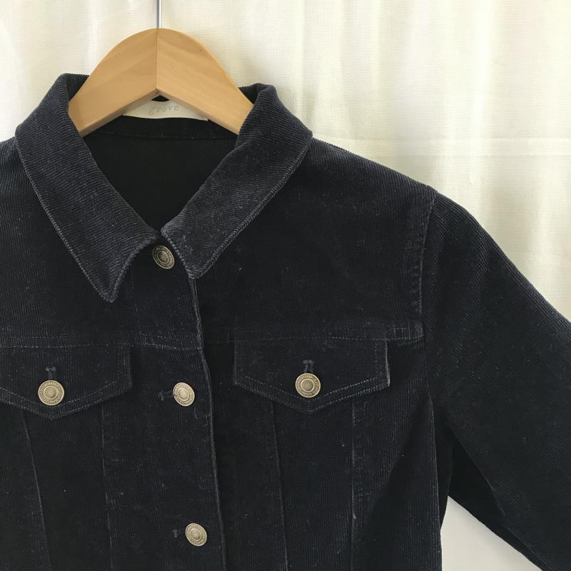 グローブ grove ジャケット、上着 ジャンパー、ブルゾン コーデュロイ L 無地 紺 / ネイビー / レディース USED 古着 中古 10036501