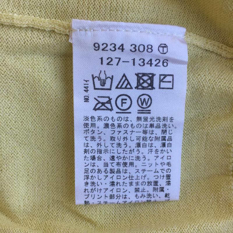 インディヴィ INDIVI ニット、セーター 半袖 38 無地 黄 / イエロー / レディース USED 古着 中古 10036512