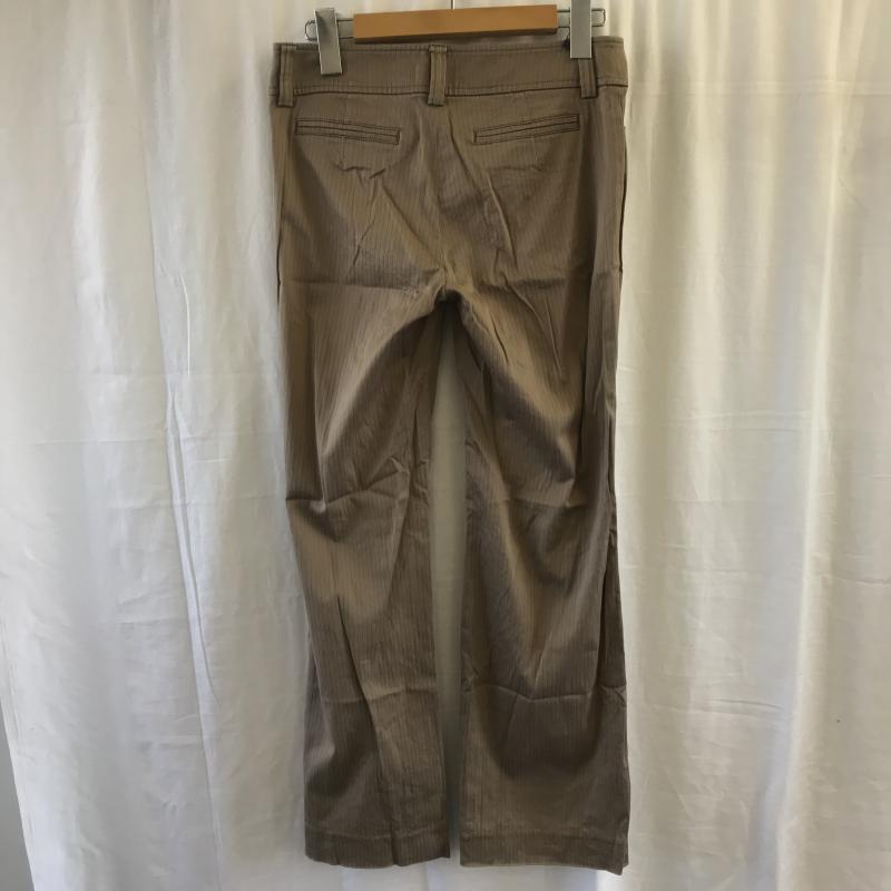 クミキョク KUMIKYOKU パンツ スラックス S ストライプ 茶 / ブラウン / レディース USED 古着 中古 10036513