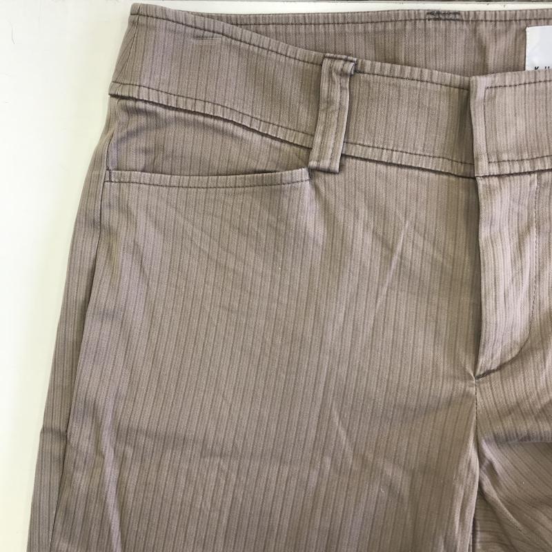 クミキョク KUMIKYOKU パンツ スラックス S ストライプ 茶 / ブラウン / レディース USED 古着 中古 10036513