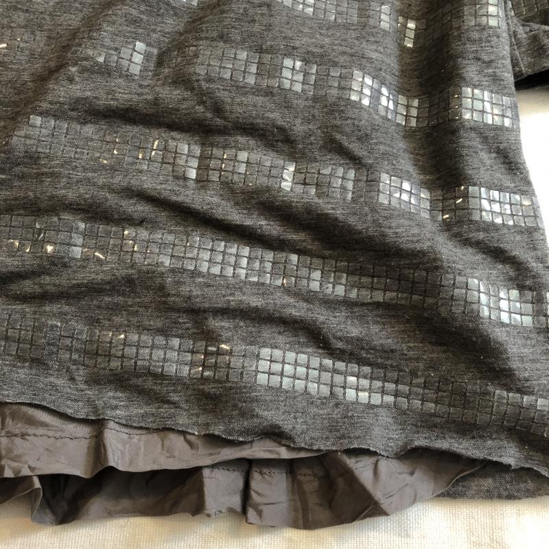 サカイ ラック sacai luck ワンピース ミニスカート カットソーワンピース リネン混 2 無地 X  灰 / グレー /  レディース USED 古着 中古 10036529