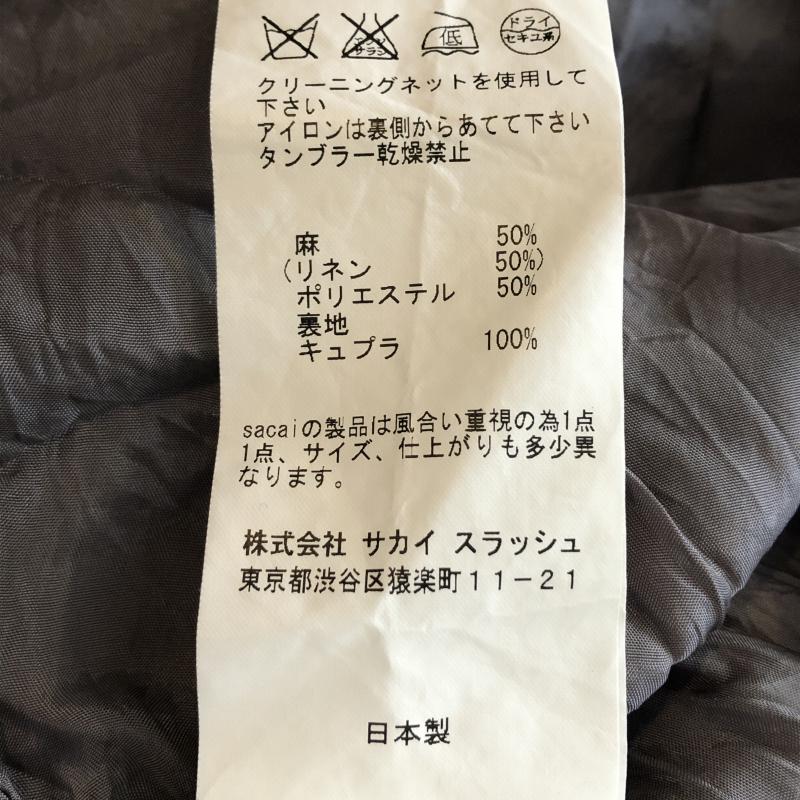 サカイ ラック sacai luck ワンピース ミニスカート カットソーワンピース リネン混 2 無地 X  灰 / グレー /  レディース USED 古着 中古 10036529