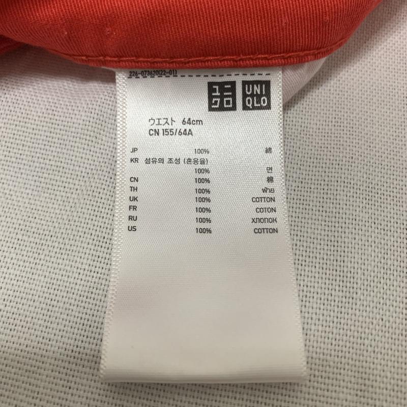 ユニクロ UNIQLO ボトムス ボトムス ショートパンツ 無地 橙 / オレンジ / レディース USED 古着 中古 10036559