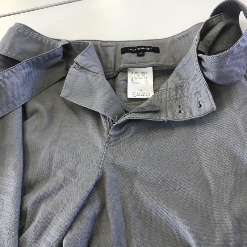 ロートレ・アモン LAUTREAMONT パンツ スラックス ワイドパンツ 40 無地 ベージュ / ベージュ / レディース USED 古着 中古 10036573