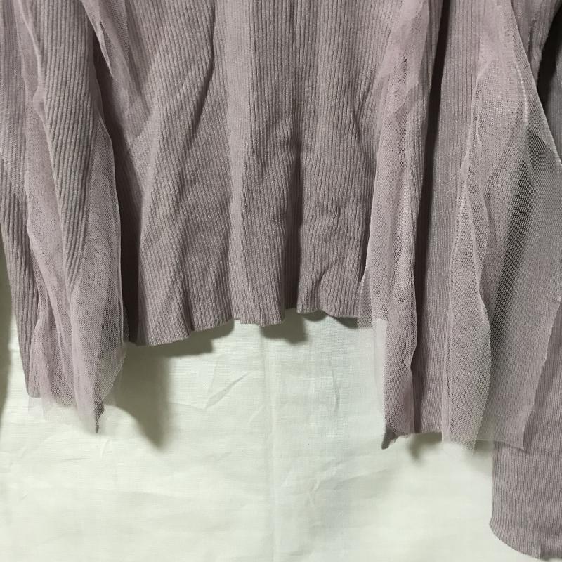 ミスティウーマン mysty woman カーディガン 長袖 M 無地 紫 / パープル / レディース USED 古着 中古 10036585