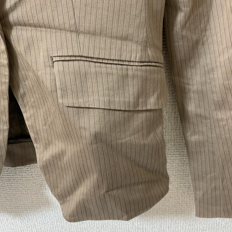 クミキョク 組曲 ジャケット、上着 ジャケット、ブレザー シングルボタン ストライプ ベージュ / ベージュ / レディース USED 古着 中古 10036602