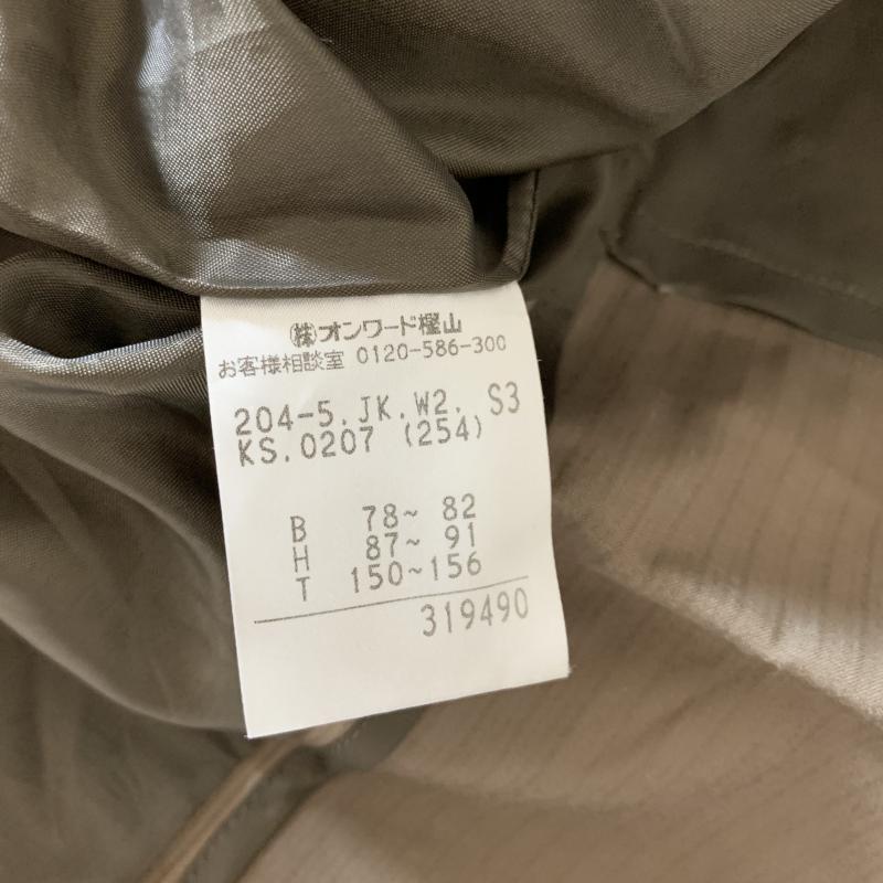 クミキョク 組曲 ジャケット、上着 ジャケット、ブレザー シングルボタン ストライプ ベージュ / ベージュ / レディース USED 古着 中古 10036602