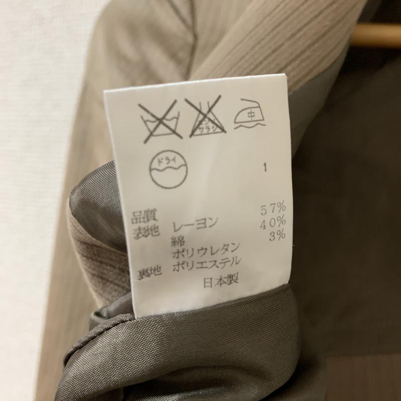 クミキョク 組曲 ジャケット、上着 ジャケット、ブレザー シングルボタン ストライプ ベージュ / ベージュ / レディース USED 古着 中古 10036602