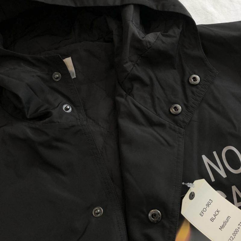 イーブンフロー EVENFLOW ジャケット、上着 ジャンパー、ブルゾン BEACH WARMER COAT ビーチウォーマーコート ロング M 無地 X ロゴ、文字 X プリント X ワンポイント 黒 / ブラック / メンズ USED 古着 中古 10036674